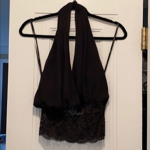 Sexy halter with lace detail